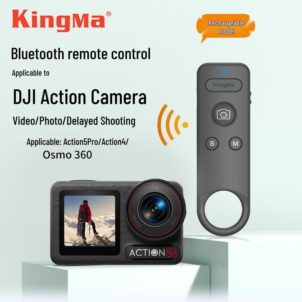 Bluetooth Remote for DJI Action Cameras: Compatible with Action 5 Pro/4/360 for Photography and Recording.