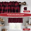 Red Black Kitchen Valance Curtain 55.91x15.75in Buffalo Check Valance  for Bedroom