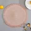 Paper Heat Resistant Place Mat Round Bowl Mat Kitchen Accessories Braided Placemat  Home