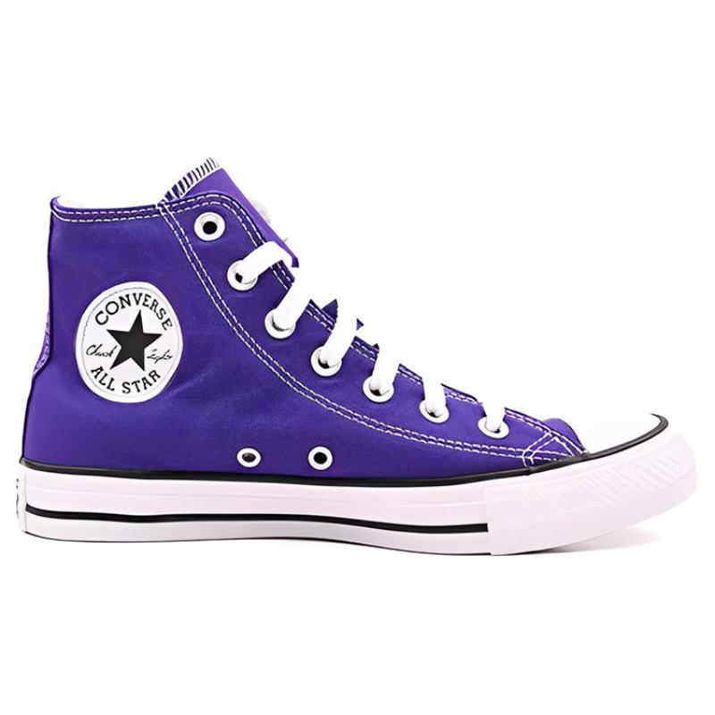Converse All Star Trendy Versatile High-Top Canvas Shoes Unisex Violet