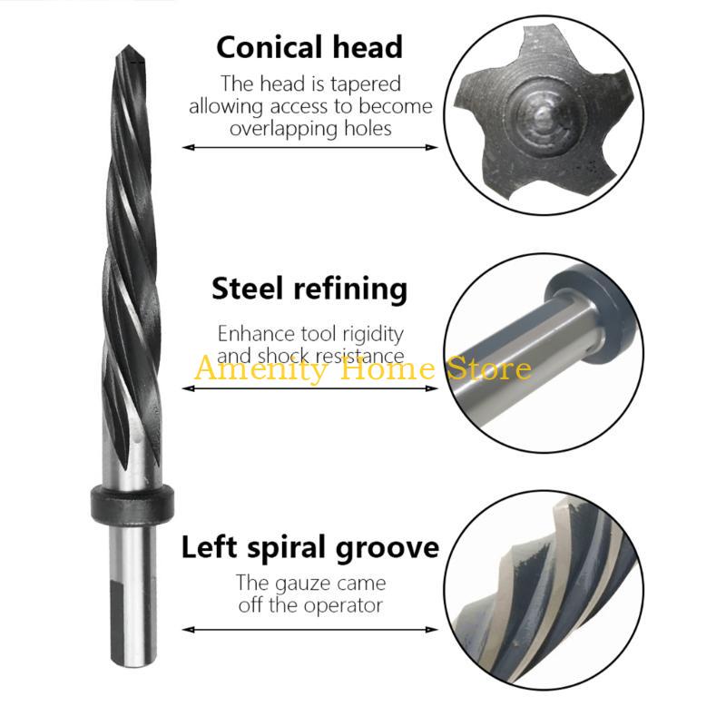 F26C Bridge Reamer Drill Reamer Tool Set for Metal HSS Car Reamer Tapered Alignment Reamer Drill Bit Chucking Tool