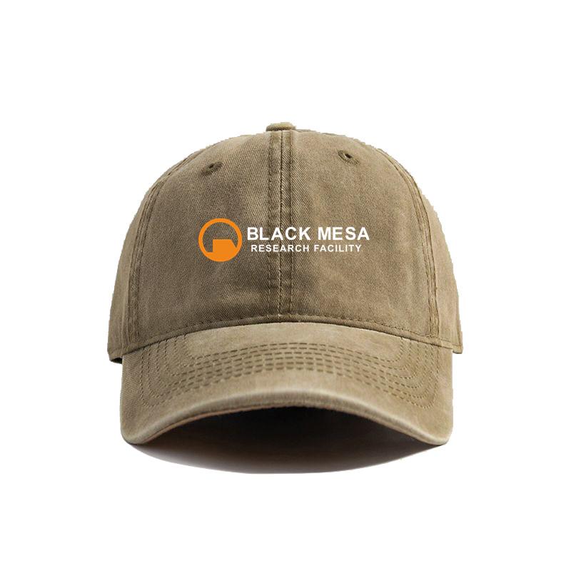 Black Mesa Research Facility Baseball Caps Distressed Hats Cap Unisex Women Retro Outdoor Summer Adjustable Hat MZ-370