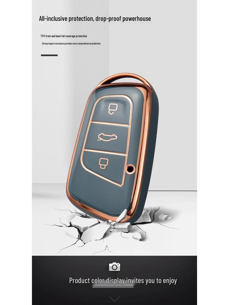 High-End Personalized Lanyard for Chery Little Ant Tiggo E-Car Key - Unisex, Anti-Drop, Full-Protection Case