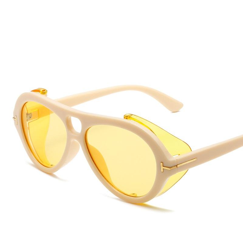 Brand Steampunk Sunglasses Fashion Women Luxury Pilot Sun Glasses Ladies Men Punk Style Sunglass Oval Men Uv400