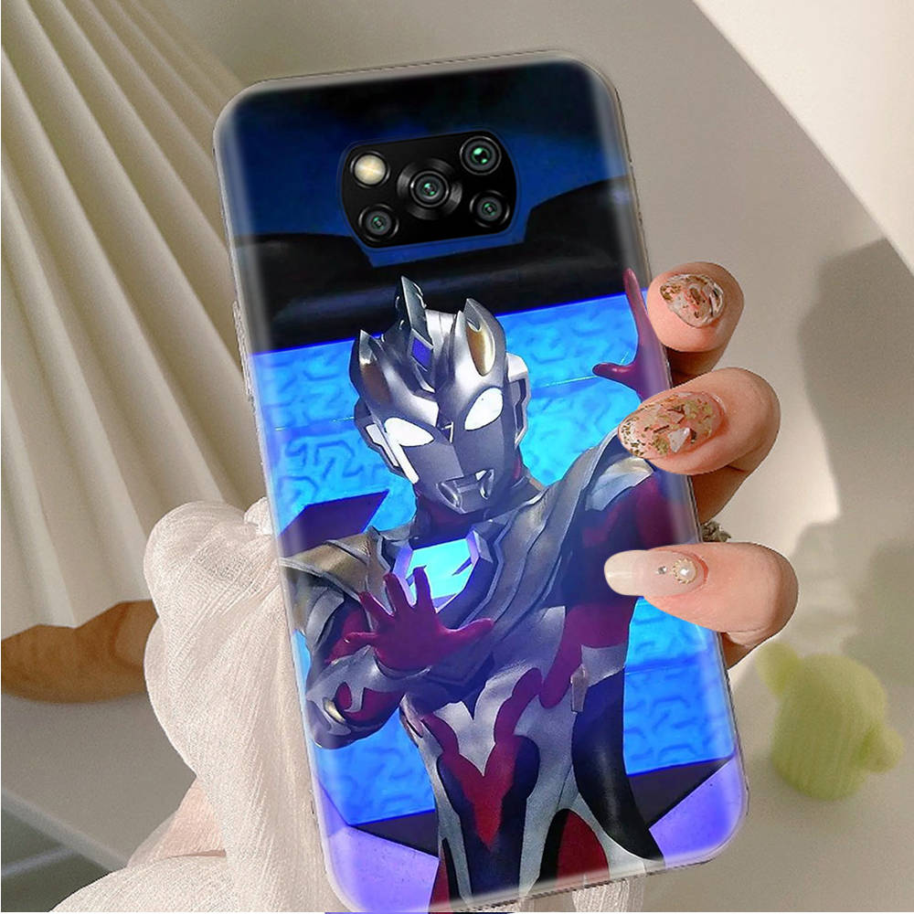 AD91 Ultraman Clear Case for Samsung A04 A14 A23 A34 A54 M23 M33 M52 M53 Realme 10 9 C30S C35 C55 VIVO Y02 Y21 Y33S Y51 X80 V25 Cover