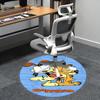 Garfield,Dog Chair mat Round Rug Office carpet, Machine Washable, Non slip, Suitable for Living Rooms, Bedrooms