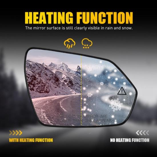 Passenger Side Mirror Glass For Hyundai Elantra -2025, Heated And Blind Spot