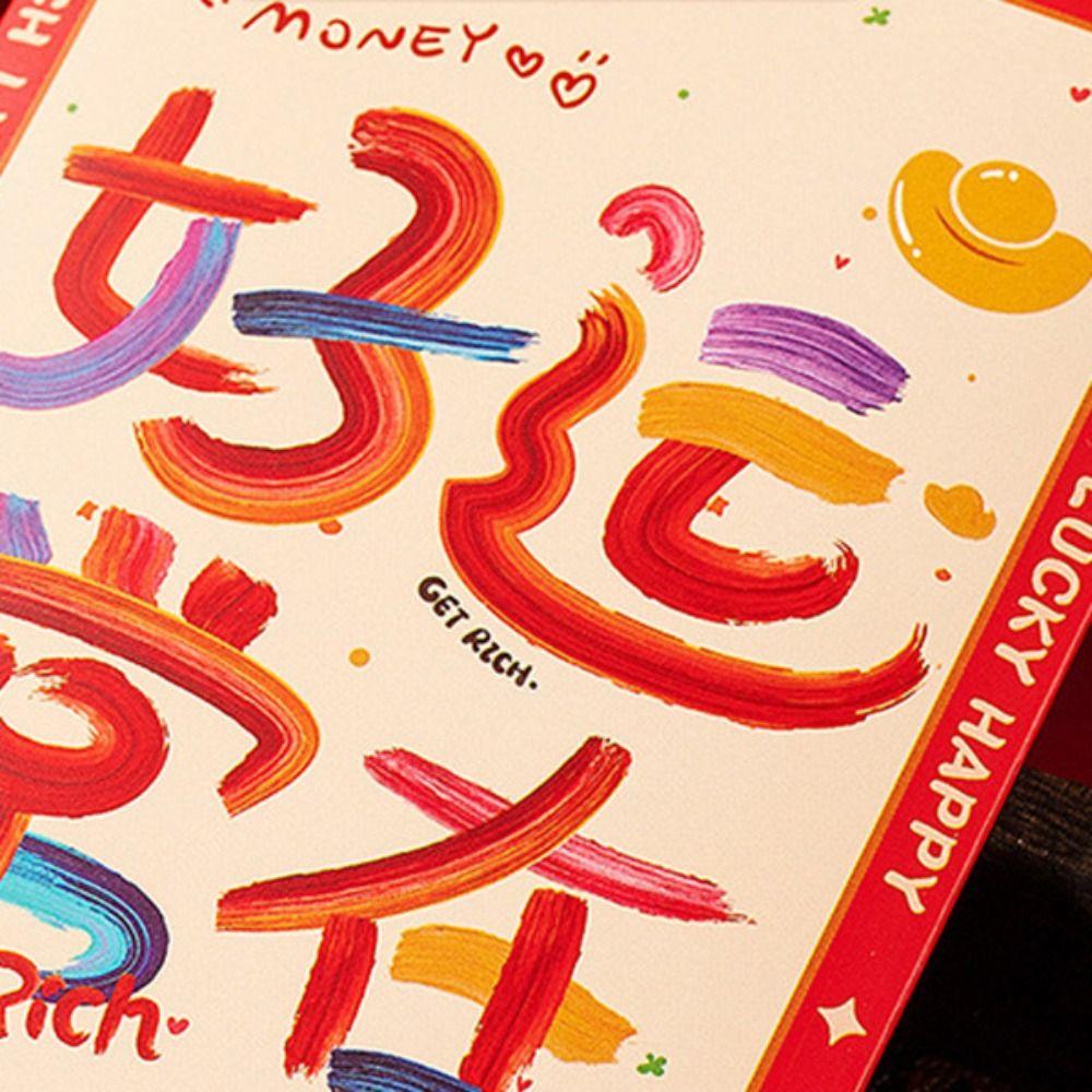 6pcs Chinese Style Snake Year Red Envelope Blessing Lucky Money Packets 2025 Red Envelopes  Party