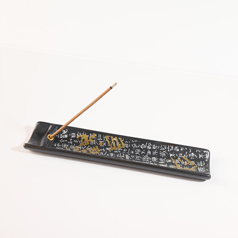 Bamboo Ceramic Incense Holder | Handmade Aromatherapy Burner | Creative Slice Design