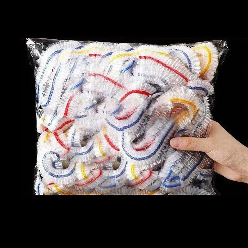 Capa de plástico descartável reutilizável para alimentos, envoltório plástico durável, tampas elásticas para alimentos para tigelas, capas elásticas para pratos, bolsa de proteção para alimentos na cozinha