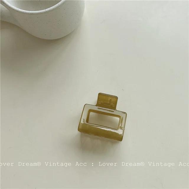 Geometric Pattern Acrylic Acetate Green Irregular Grip Clip for Women's High-end Elegant Hairs Clips Girls Fashionable Headwear