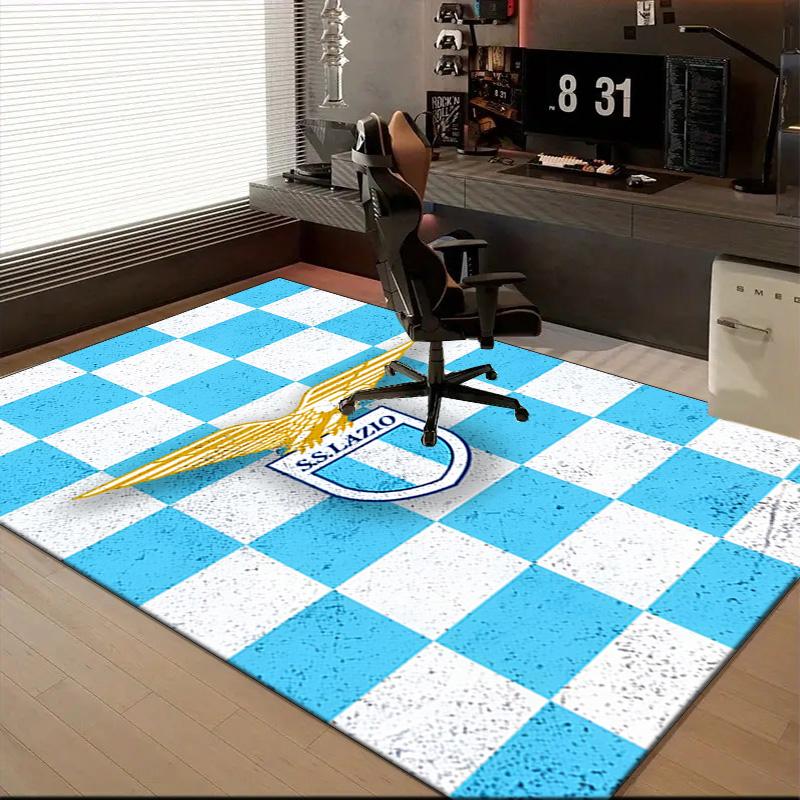Lazio Football Club Emblem Rug Office Floor Mat - Machine Washable for Bedroom, bedroom, livingroom, Room Decor Fan Gifts Christmas