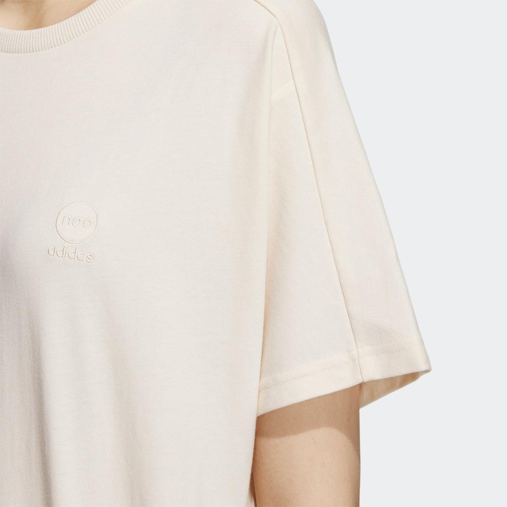 Adidas Neo Loose Fit Round Neck Short Sleeve T-Shirt Women Tops Wonderful-White IP3897