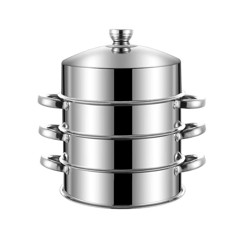 

ZISIZ 18cm Heightened Stainless Steel Steamer Baskets (Set of 2)