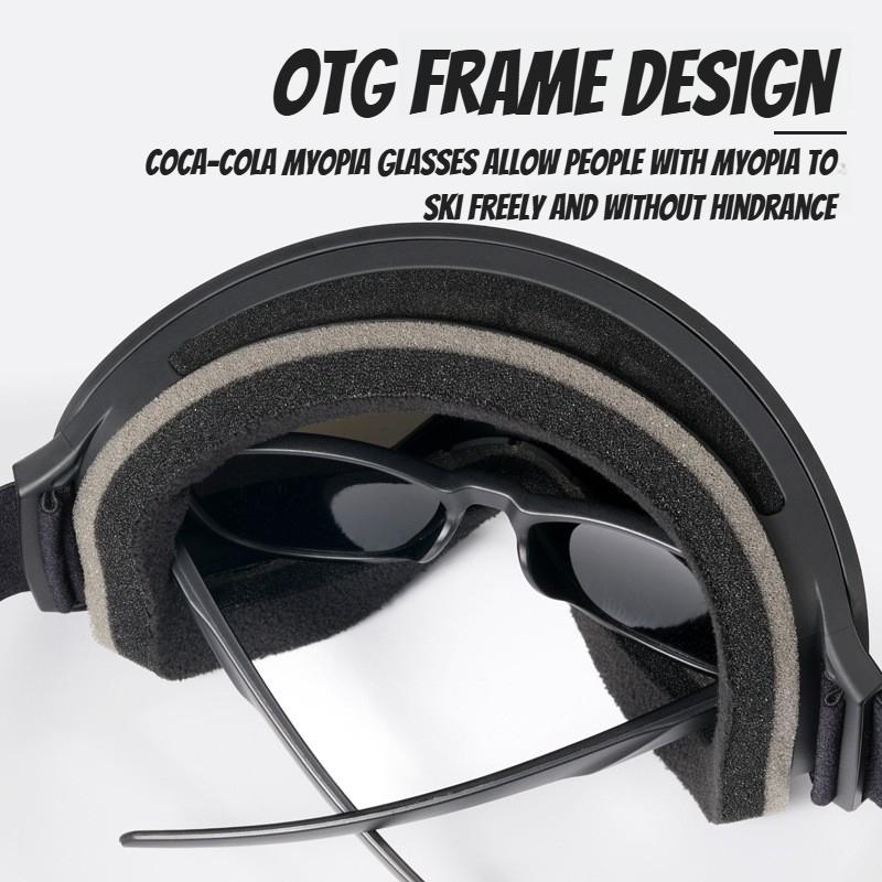 New Flip-Cover Ski Goggles with Cylindrical Magnetic Double-Layer Anti-Fog Windproof Sports Eye Protection Snowy Skiing Glasses