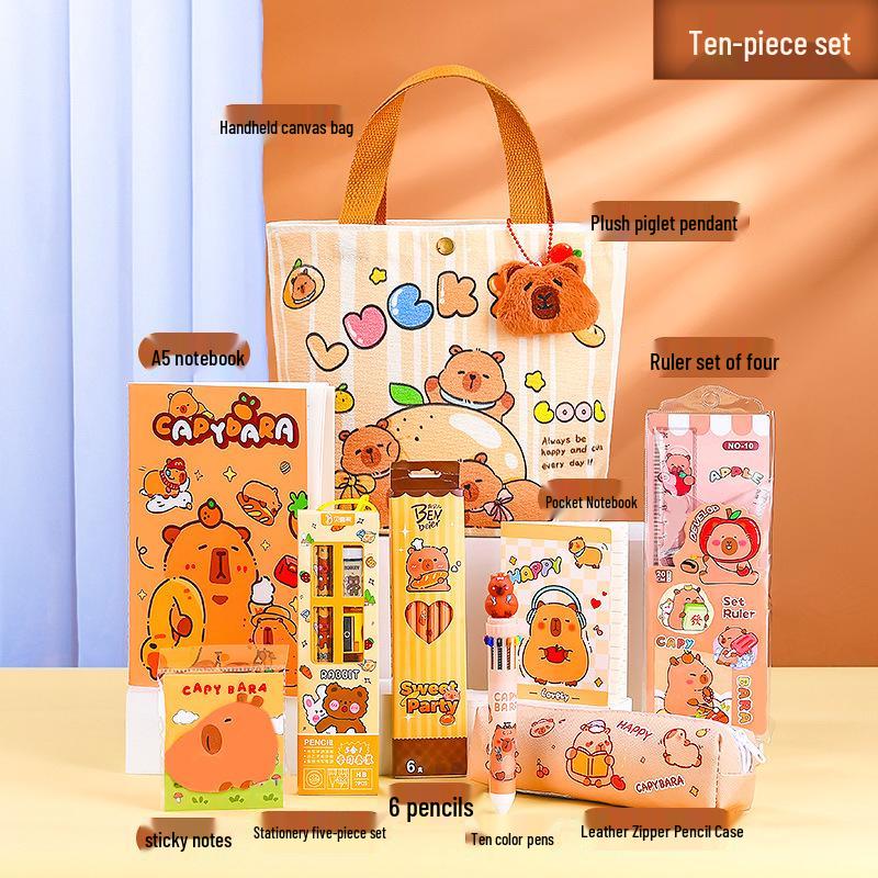 Capybara Stationery Birthday Favors: Student Prize Set & Kindergarten Gifts