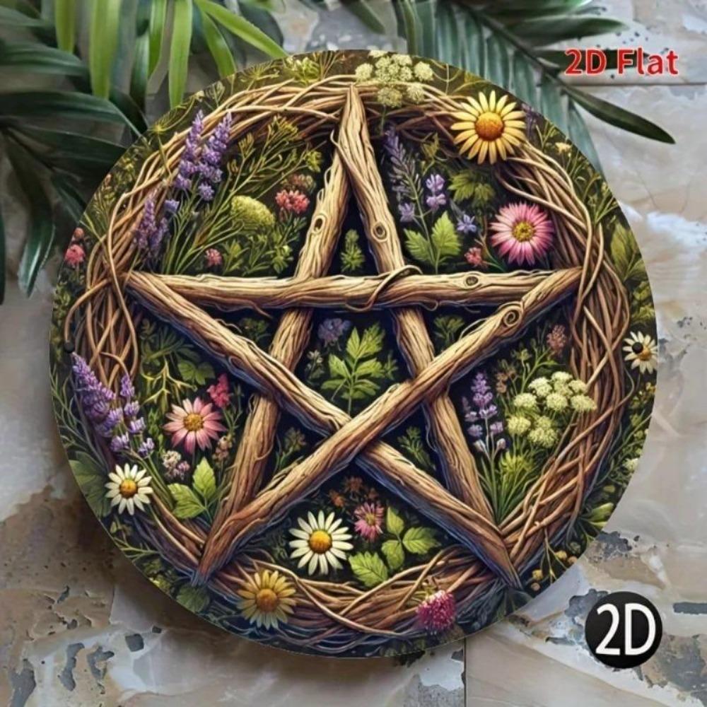 Metal Wall Art Decor Abstract Geometric Circle Handmade Craft Home Living Room