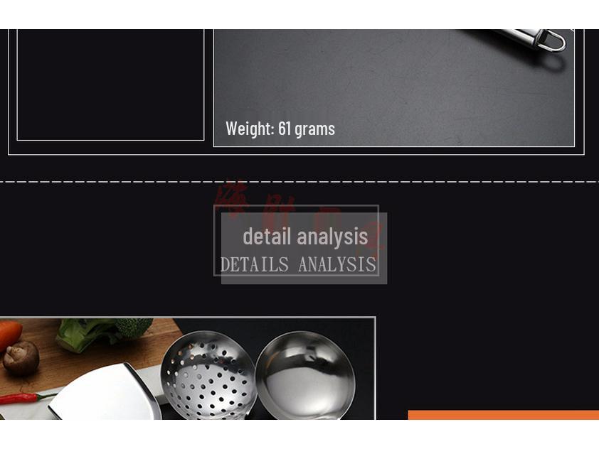 Zestaw przyborów kuchennych ze stali nierdzewnej: Chochla, Łyżka cedzakowa, Szpatułka - Zestaw 5-częściowy