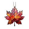 Maple Leaf Car Charm Acrylic Autumn Rearview Mirror Hanger Fall-themed Window Sun Catcher for Thanksgiving Decor
