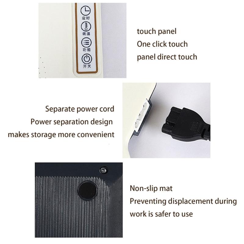 Connectable Heating Plate 80W Per Unit 12 Hour Timer ABS Metal Construction Space Efficient Kitchen Essential