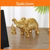 Resin Elephant Craft Figurine With Gold And Silver Finish For Wedding Gifts