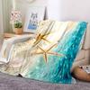 Beach Starfish Flannel Blanket Throw Blanket Soft Warm Sofa Bed Camping home Decor Unique Christmas Gift C92635