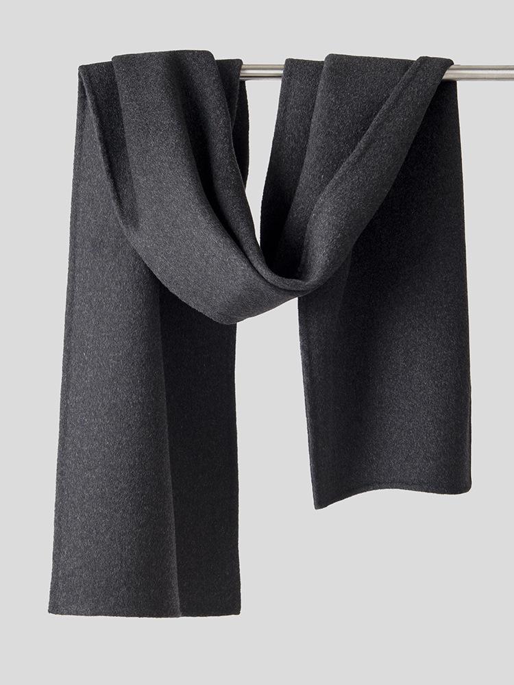 

Двусторонний шерстяной шарф и шаль: Женский утолщенный кашемировый шарф-манишка, унисекс, осенне-зимний стиль 160 cm