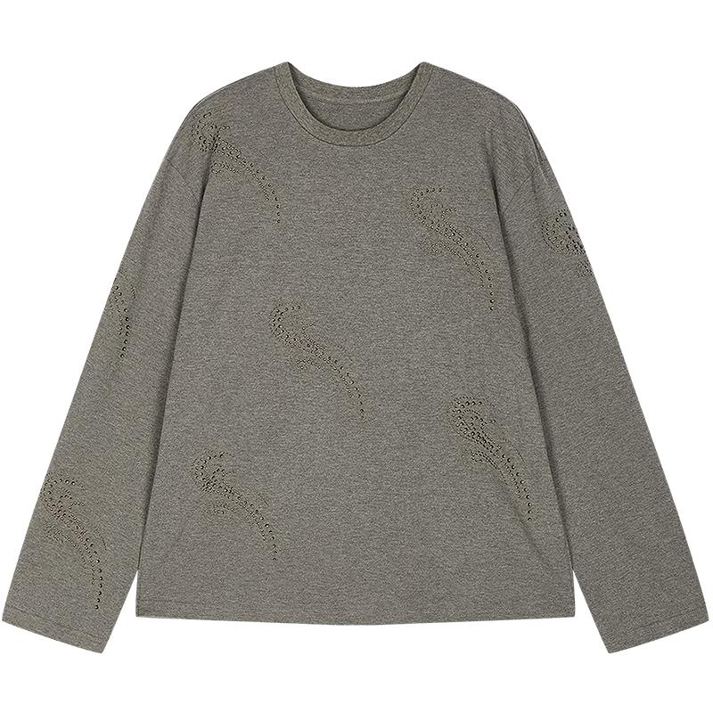 JNBY 25 Winter Loose Round Neck Long Sleeve T-Shirt