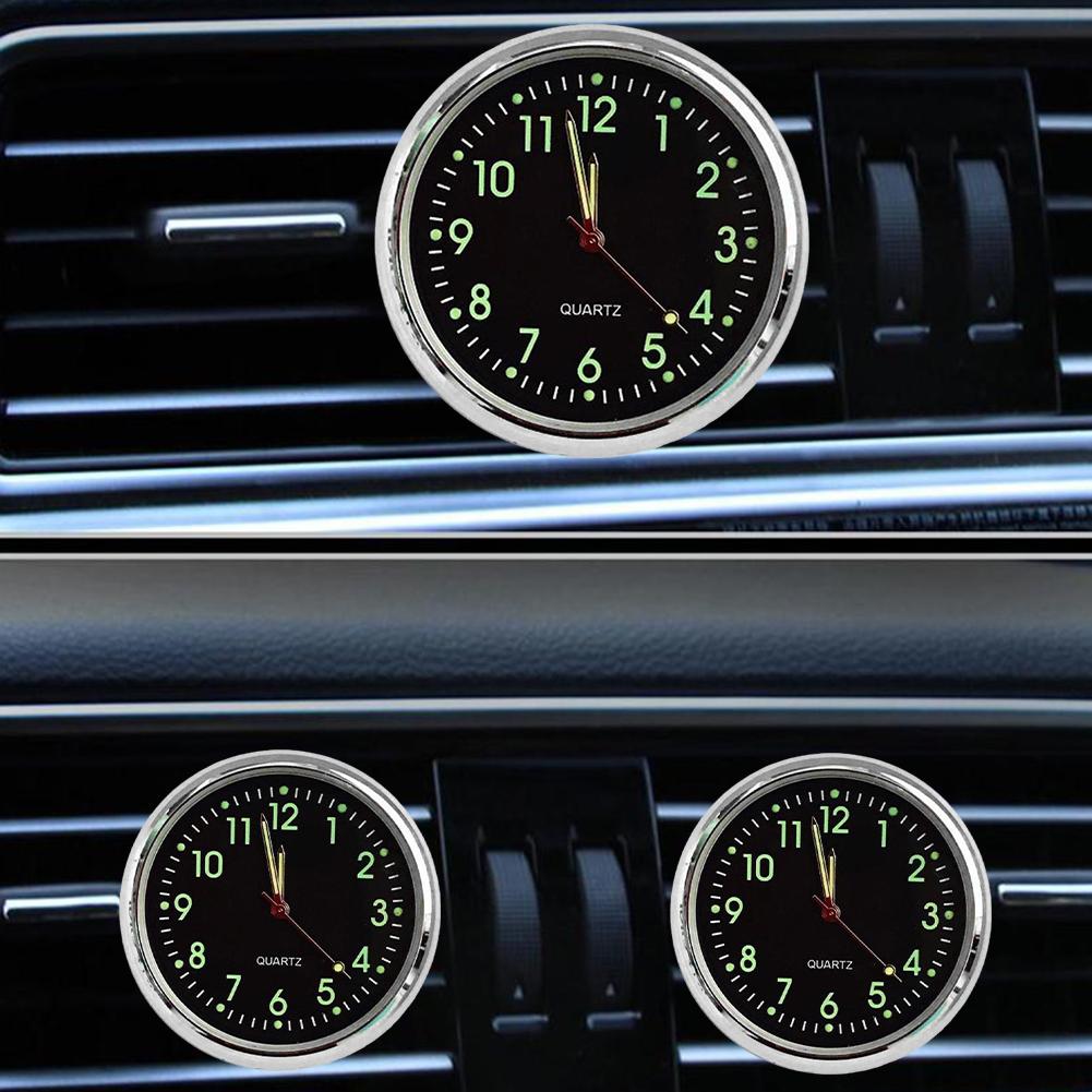 Mini ceas luminos pentru mașină, la modă, autovehicule, ceas digital cu aderență internă, mecanică, ceasuri cu quartz, accesorii pentru ornamente auto