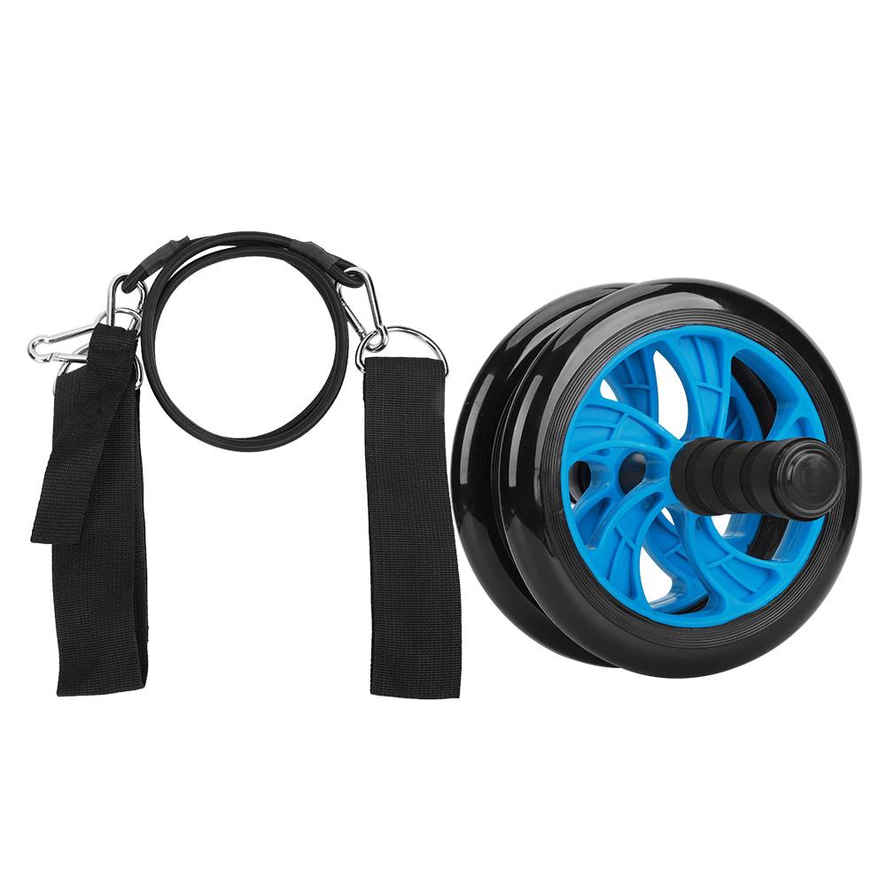 Quality Fitness Roller Workout Abdominal Exerciser with Pull Strap Domestic Muscle Training Equipmentblue