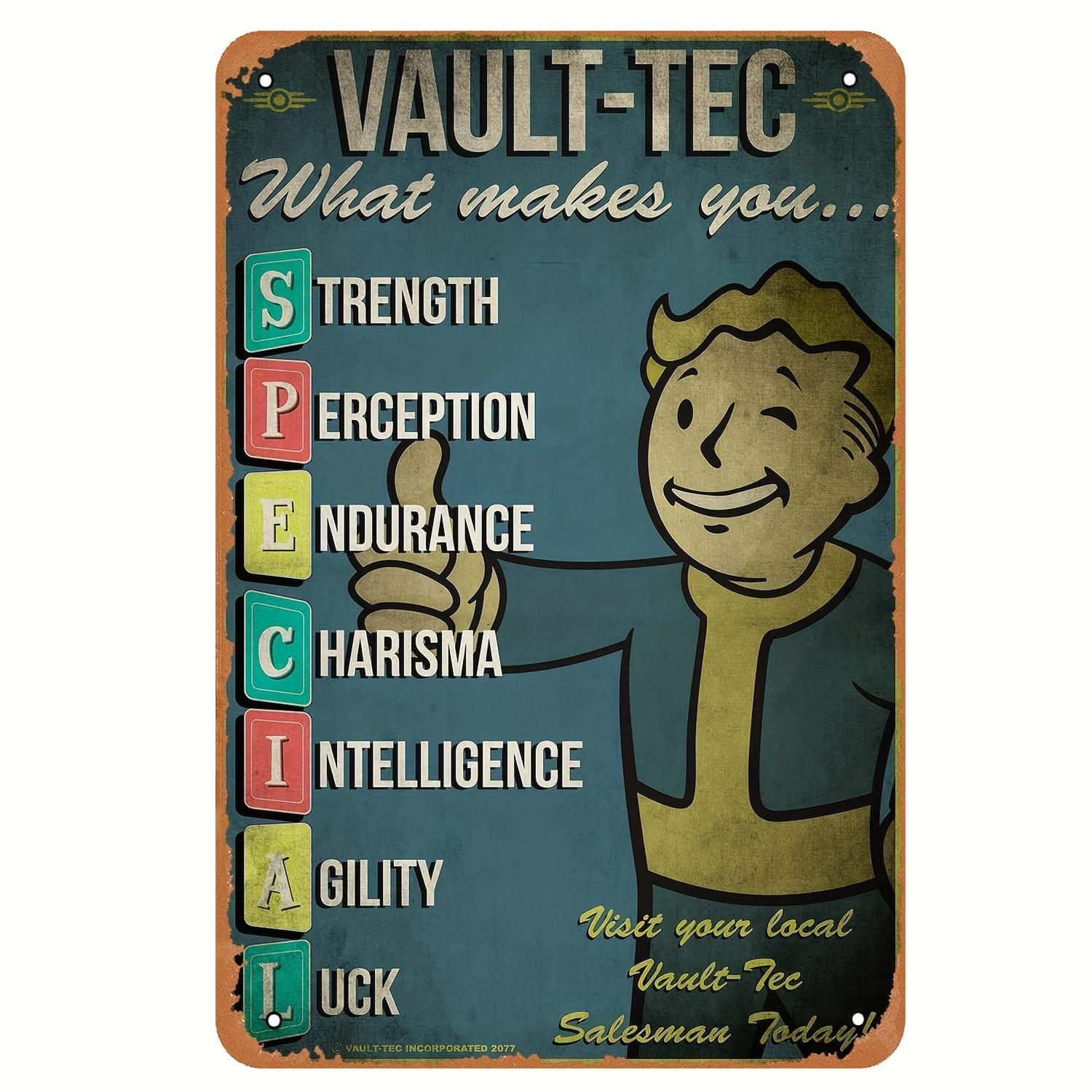 

Металлическая табличка VaultTec Винтажная Декор для дома Железная настенная табличка Подходит для Мужской комнаты Гаража Ретро-постер с вдохновляющей 20x30cm（7.8x11.8inch）