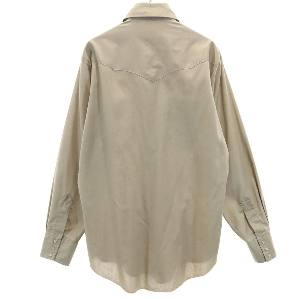 Mustang 80s Vintage Long Sleeve Western Shirt Brown Men's Used