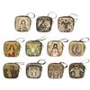 Rosary Prayer Bag Zippers Rosary Pouches Religious Jewelry Storage Box for Prayer Beads Earrings Portable Headphone Bag