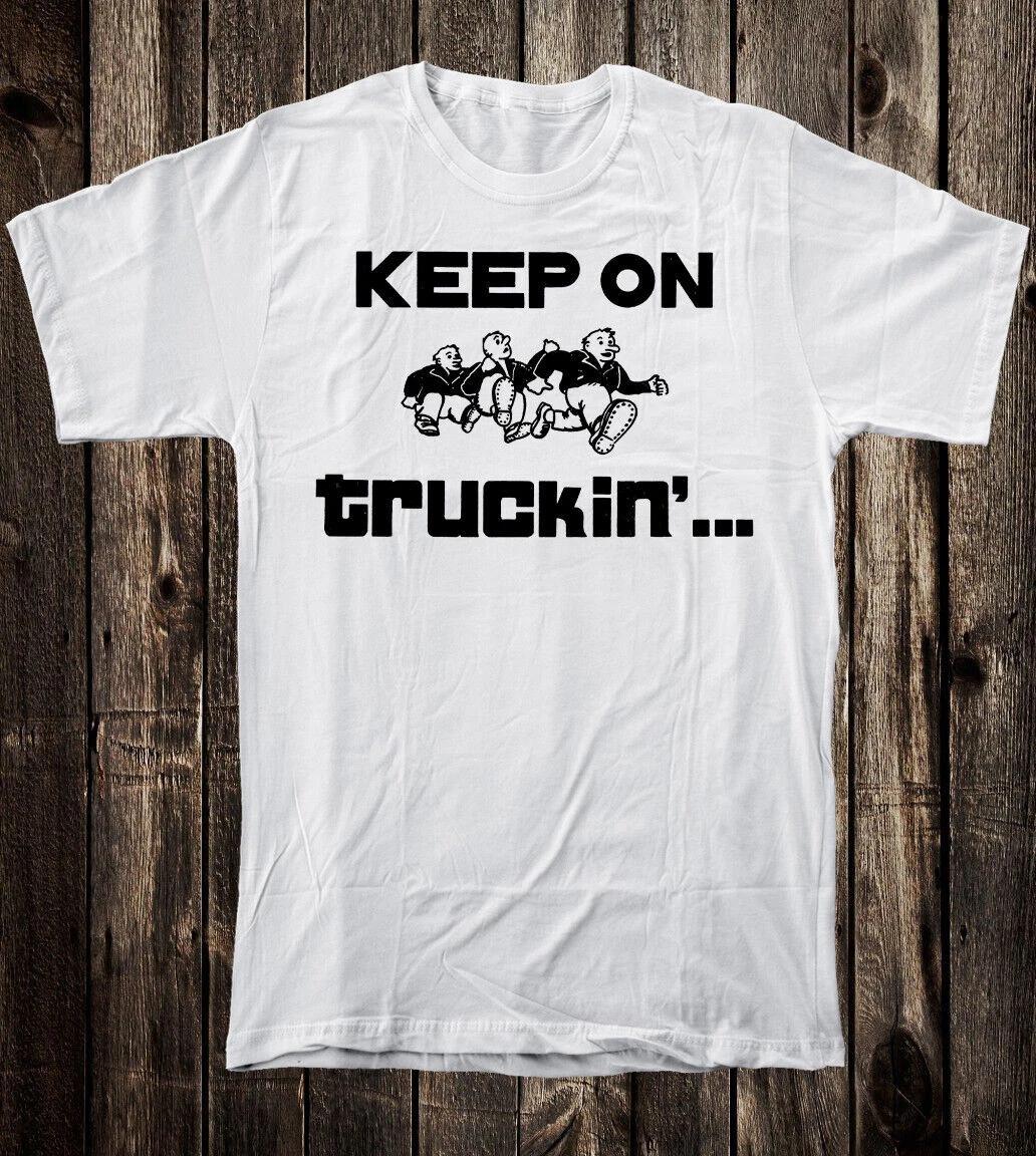 

Novelty Tee T Shirt 100% Cotton 70 s 60 s Keep On Truckin 2XL
