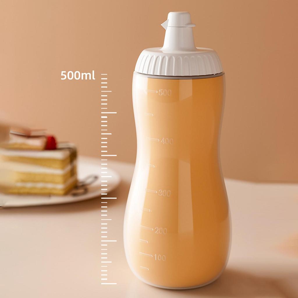 500ml Leakproof Condiment Squeeze Bottles Refillable Dispenser for Sauce Oil, Multi-Purpose Kitchen Container for Meal Prep Home