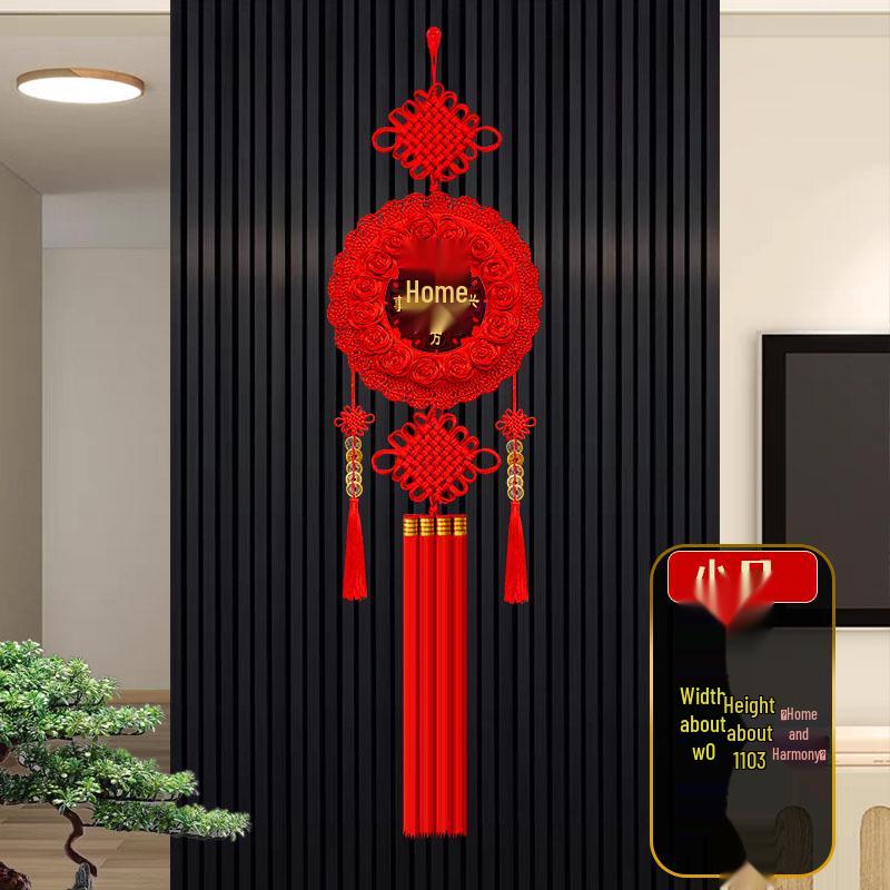 

Монеты Пяти Императоров Персиковое Дерево Китайский Узел Иероглиф Фу Большой Настенный Подвес для Гостиной/Прихожей/Нового Года