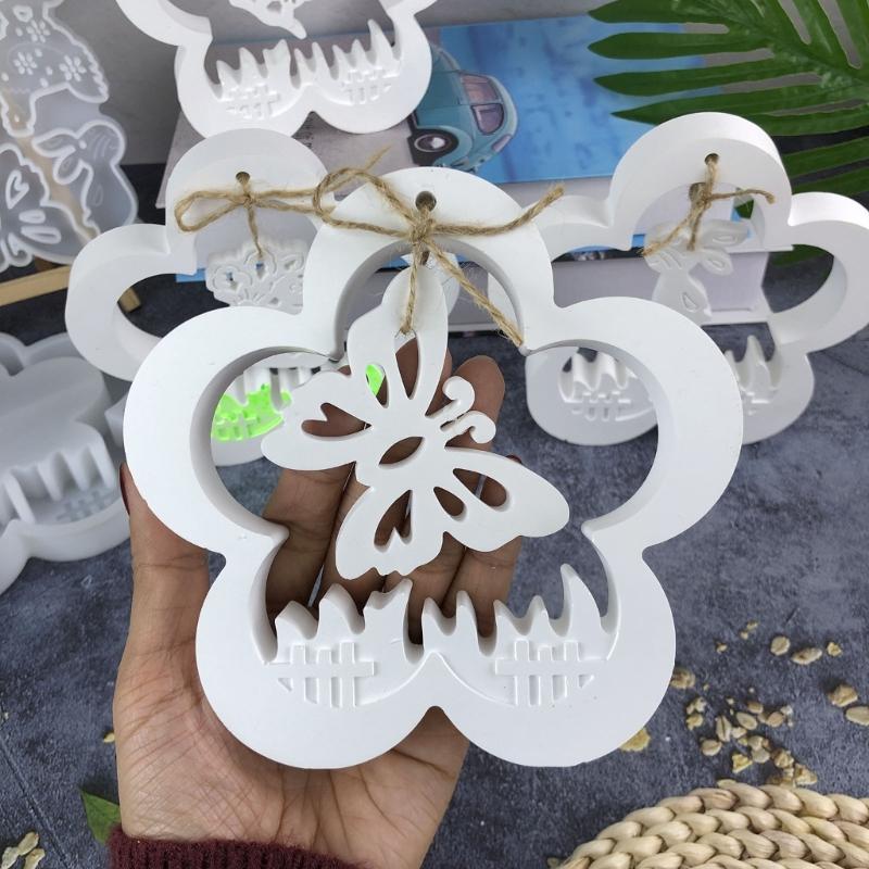 Praktische Stabile Silikon-Gussformen Tragbar für Vogelhäuser Und Kerzenhalter für Heimdekorationsprojekte