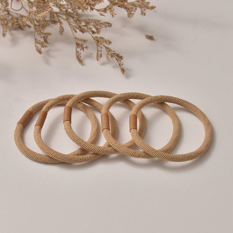 5pcs Twill High Elasticity Rubber Hair Bands Korean Simple Hair Rope Stretch Women Hair Ties Scrunchies Ponytail Holder