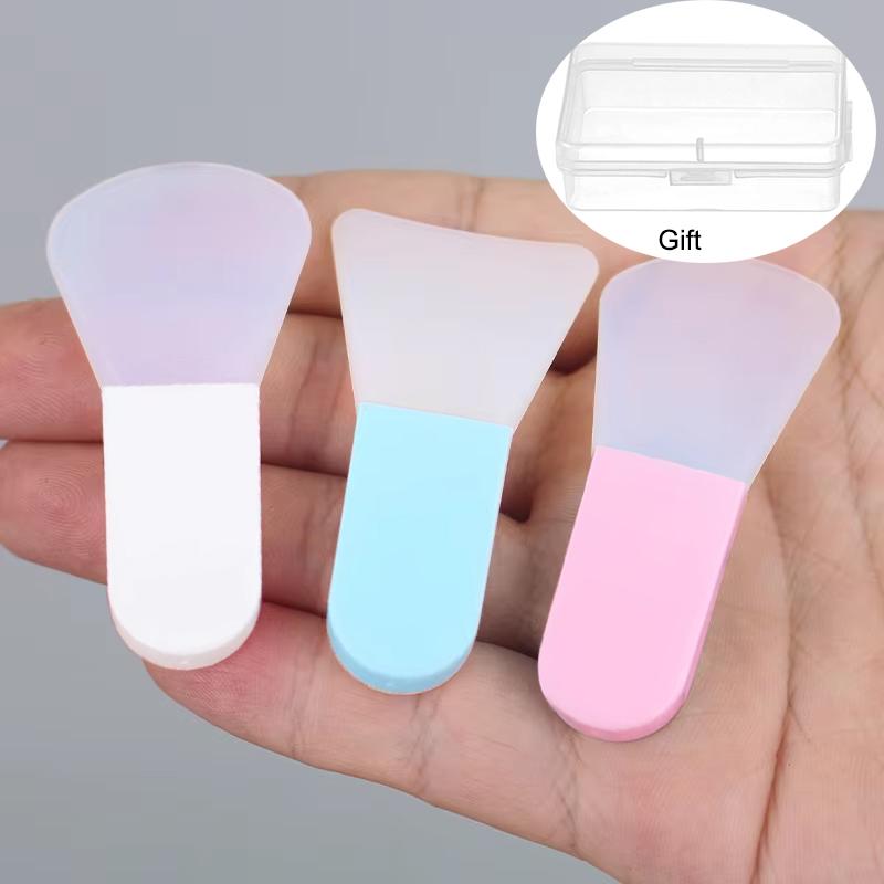 3Pcs Mini Face Mask Applicator Brushes Set Mud Cream Foundation Gel Spatula DIY Skin Care Brushes Portable Makeup Tools