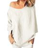 Women's Fashion Solid Color Round Neck Loose Long Sleeve Loose Top