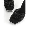 New 12CM Fashion Wedding Sexy Car Model Transparent Nightclub Thick Heel Crystal Square Head Non-slip