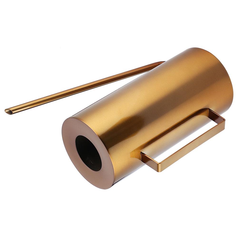 Zahradní nerezová konev s dlouhým hrdlem Květináč Nástroj pro zavlažování rostlin Zlatá 1,5 l