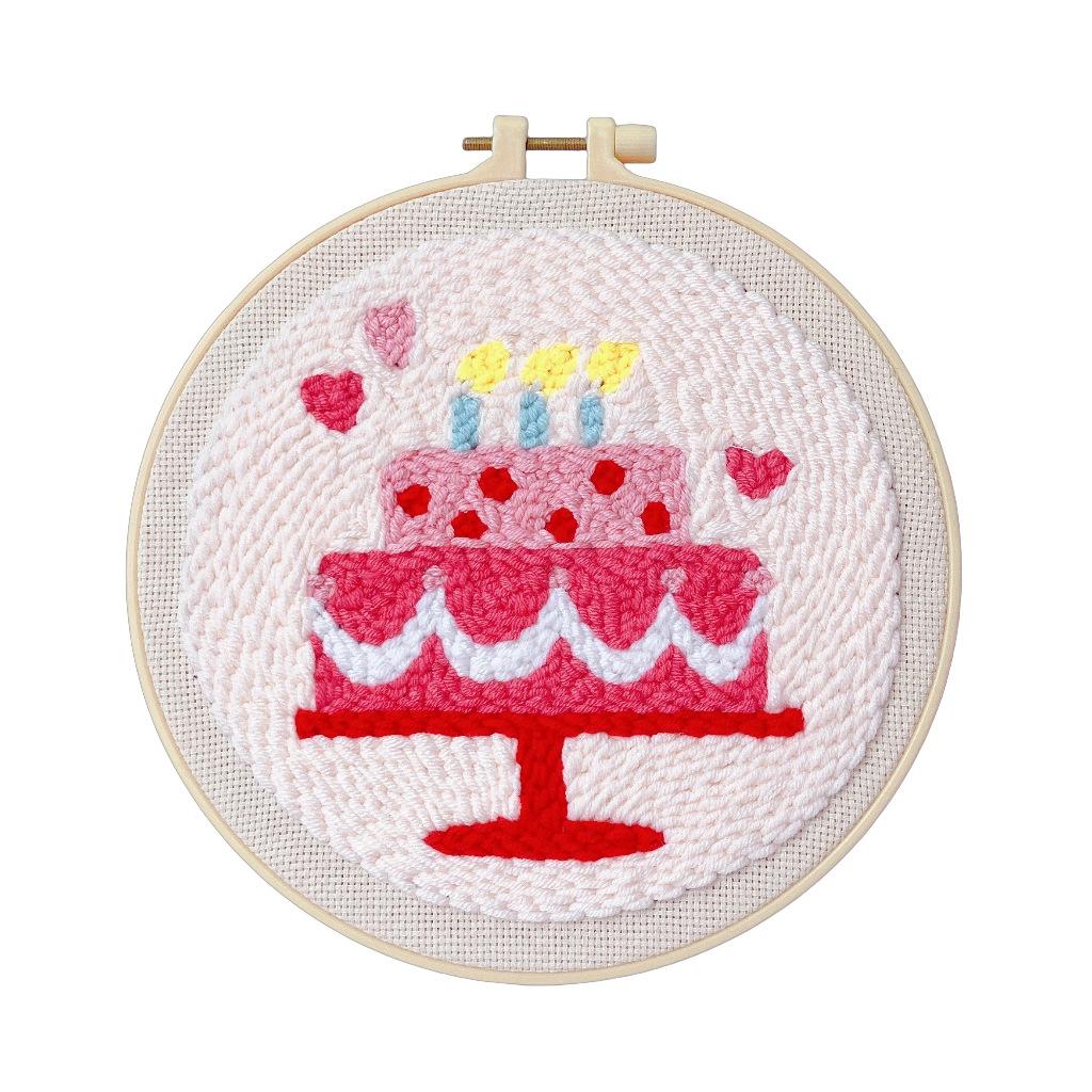 Poke Embroidery Beauty Class Poke Poke Le, Handmade Diy Wool Poke Embroidery Material Package material kit