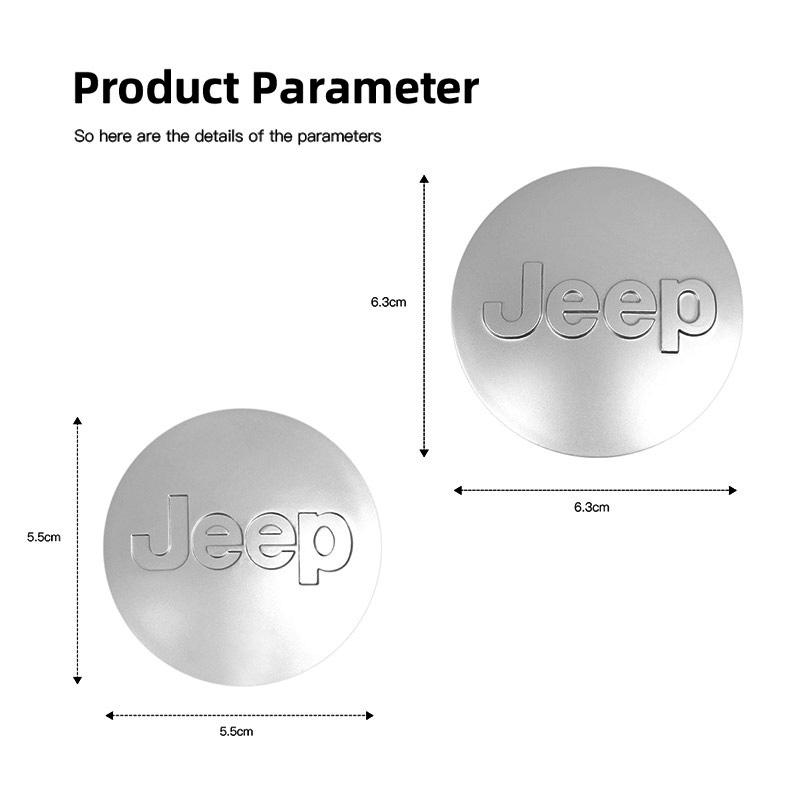 Pro Jeep 4 ks Kryt náboje kola auta Středová krytka disku Autopříslušenství Pro Jeep Grand Cherokee Wrangler JK Gladiator Compass Reneg