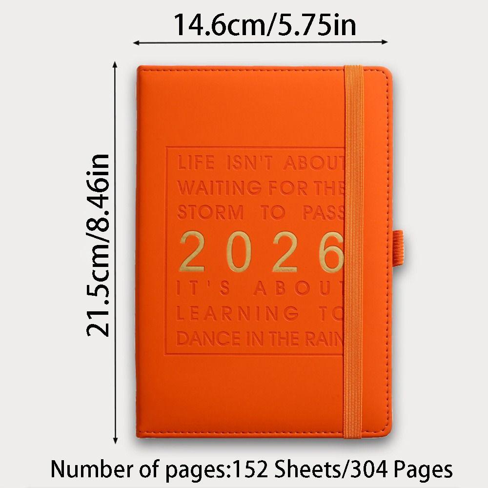 12 Months 2026 Schedule Planner Notepad English 365 Days Efficiency Notebook  Business