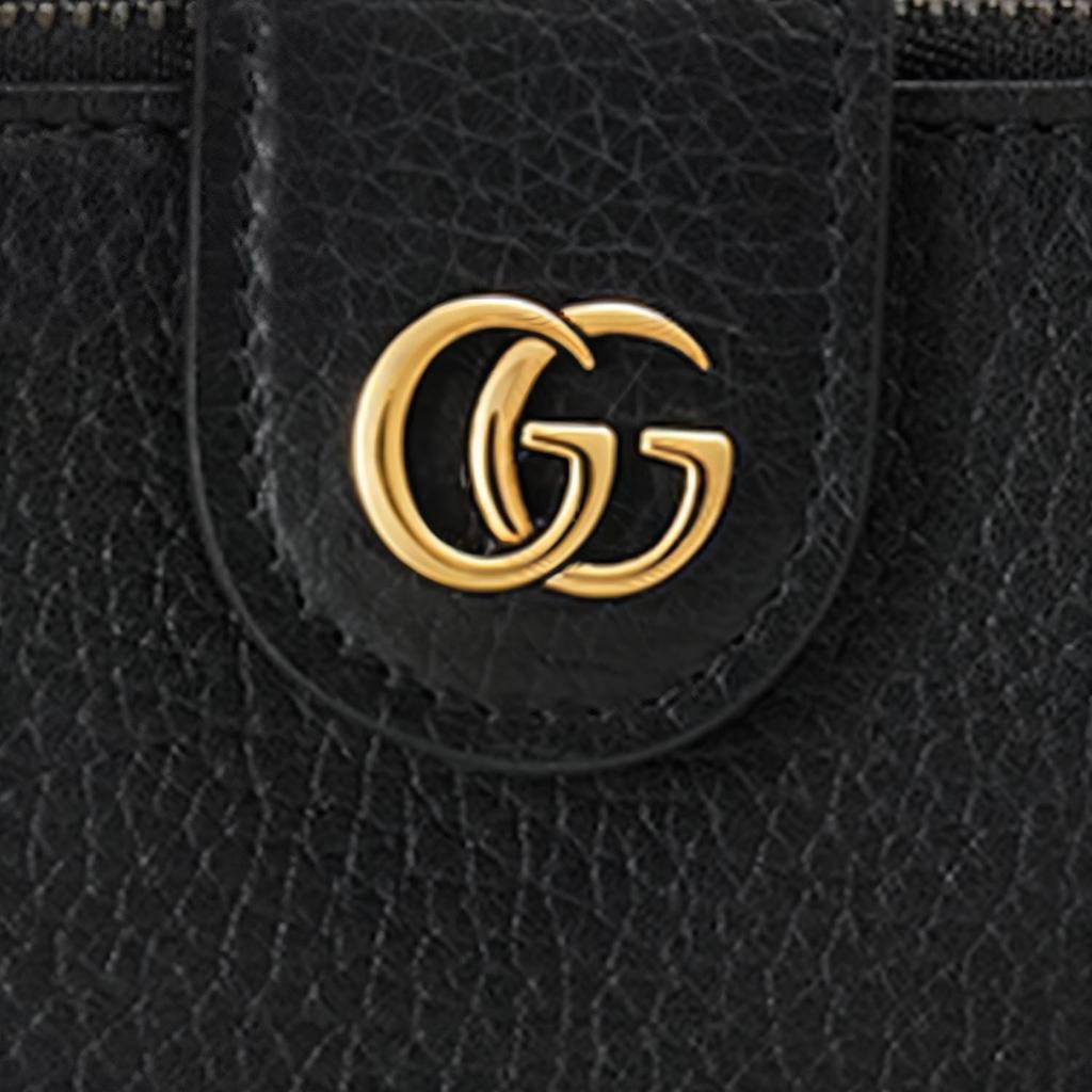 Gucci Leather Wallet Medium Women's Black 739498-AABXM-1000