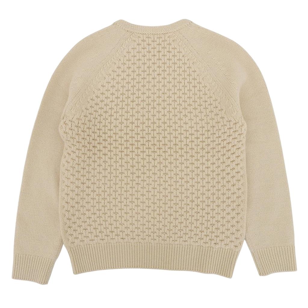 TOYOBOSHI 100% cashmere cable knit sweater, women's, Ivory, 1, 08IT-PC0004 tops 1 IvoryUsed