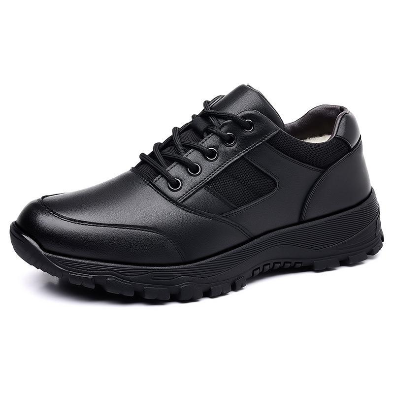 Mode Neue Plateau Kuhleder Freizeit-Sneakers für Herren Designer Herbst Winter Baumwolle Schwarz Outdoor Herren Sportschuhe Zapatos Hombre