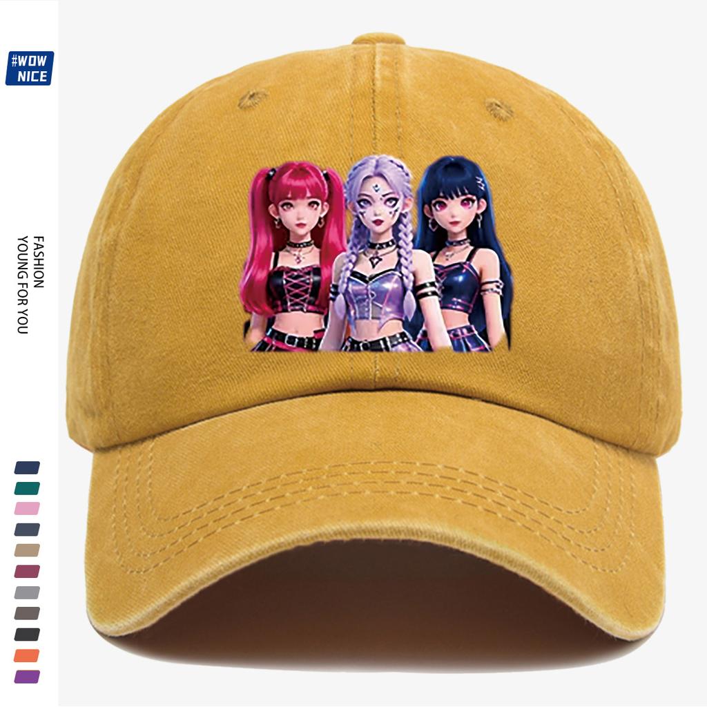 D Flat pc KPOP Group Flat Print Baseball Cap Trendy Idol Pattern SlimFit Suitable for Daily Commute Parties Street Fa