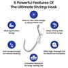 10pcs Shrimp Walker Luminous Baitholder Barbed and Perforated Carbon Steel Fishing Hooks For Carrying Live Shrimp Lures Hooks